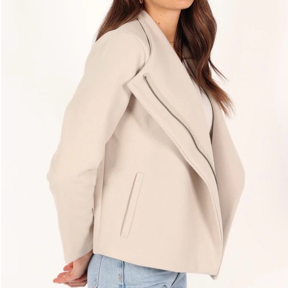 ZIP FRONT JACKET - BEIGE XS - Picture 6 of 13
